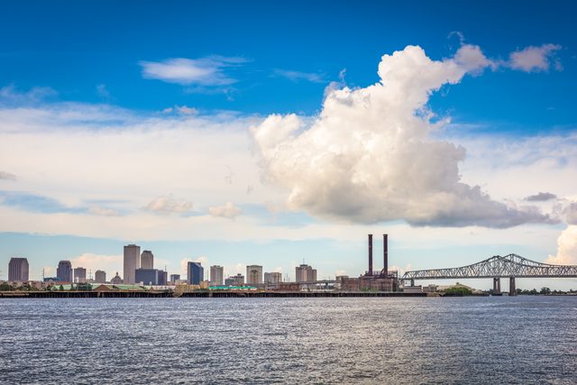 New Orleans skyline representing Louisiana child support enforcement under La. R.S. Title 46