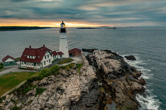 Portland Head Lighthouse in Maine representing DIY divorce filing and mediation options