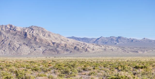 Desert mountain landscape with blue sky in Nevada representing divorce journey