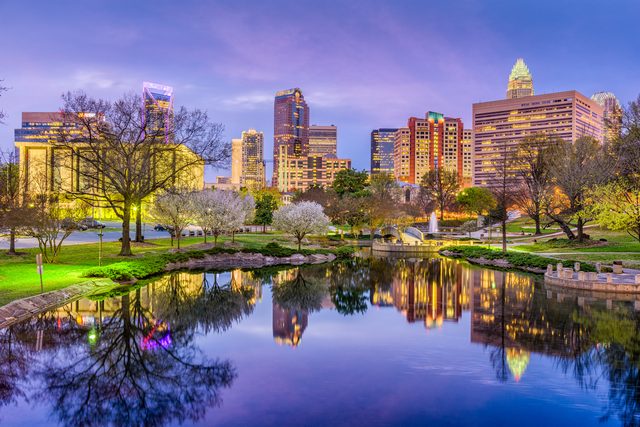 Charlotte North Carolina skyline representing separate property protection in divorce