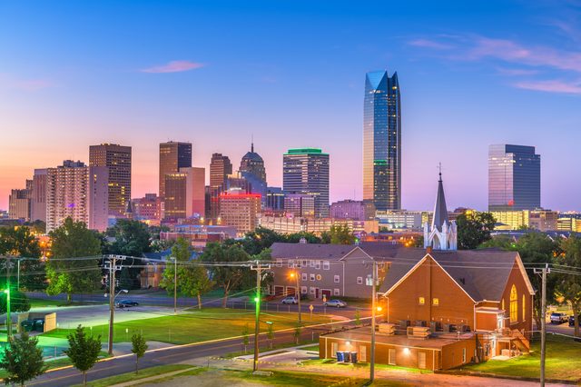 Oklahoma City skyline representing accessible DIY divorce filing and self-help court resources
