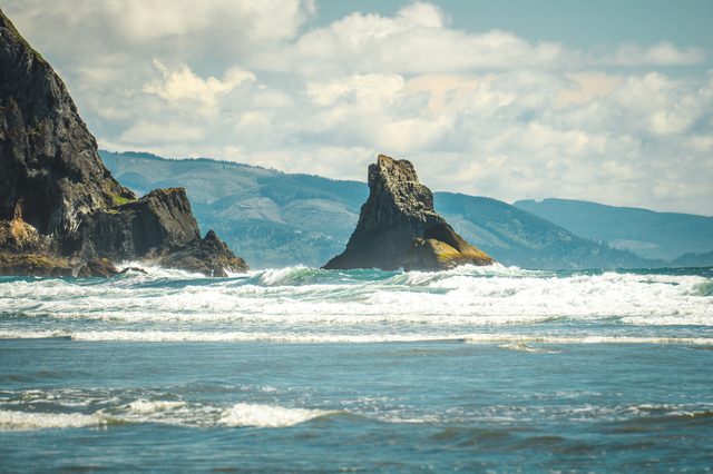 Oregon coast rock formation representing accessible DIY divorce filing resources and self-help court options