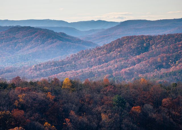 Blue Ridge Mountains autumn landscape representing Tennessee divorce pathways