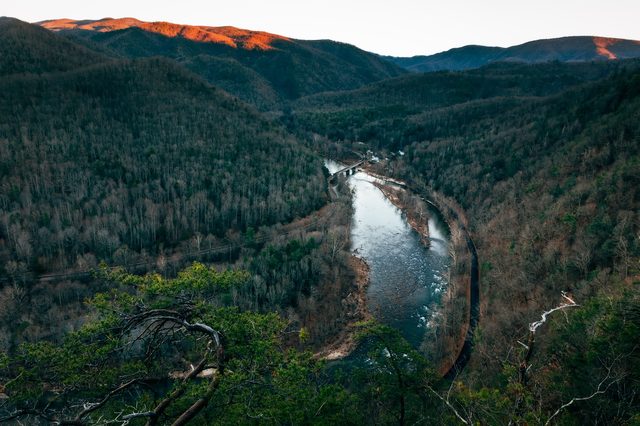 West Virginia mountain river view representing DIY divorce filing options in West Virginia