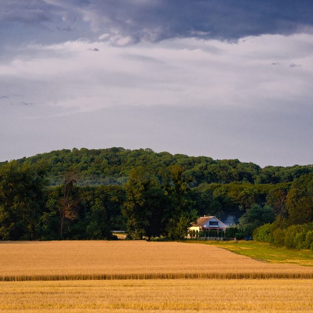 Wisconsin cottage in autumn field representing separate property protection in divorce